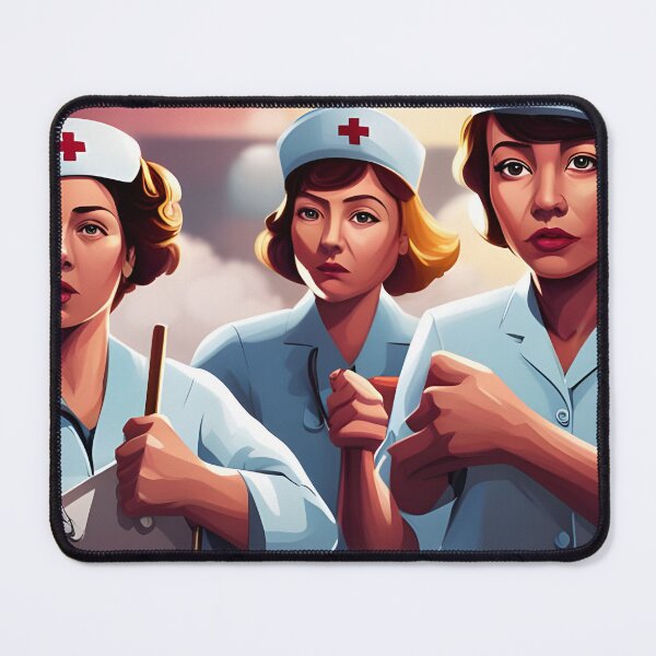 Item preview, Protesting nurses designed and sold by Colin Bentham.