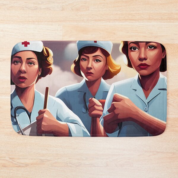 Item preview, Protesting nurses designed and sold by Colin Bentham.