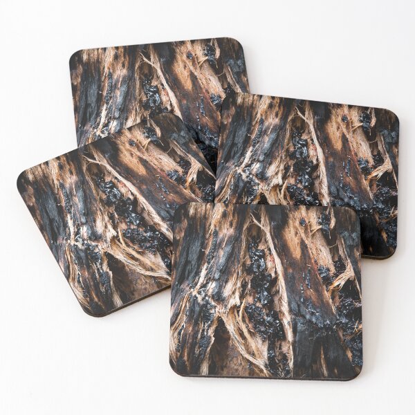 Item preview, Burnt bark with tree sap abstract art designed and sold by visualsensation.