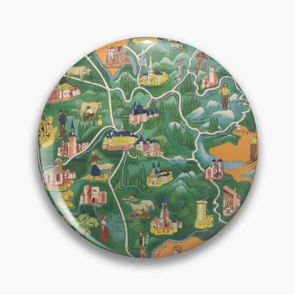Item preview, Haute Savoie Vintage Illustrated Map Travel Poster designed and sold by cutesy.