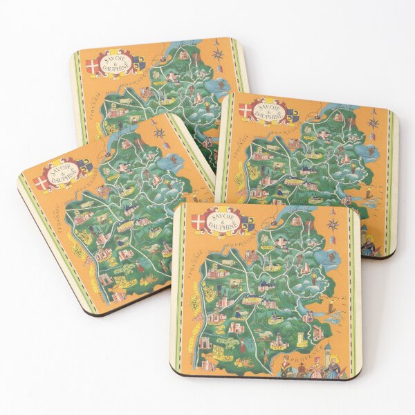 Item preview, Haute Savoie Vintage Illustrated Map Travel Poster designed and sold by cutesy.