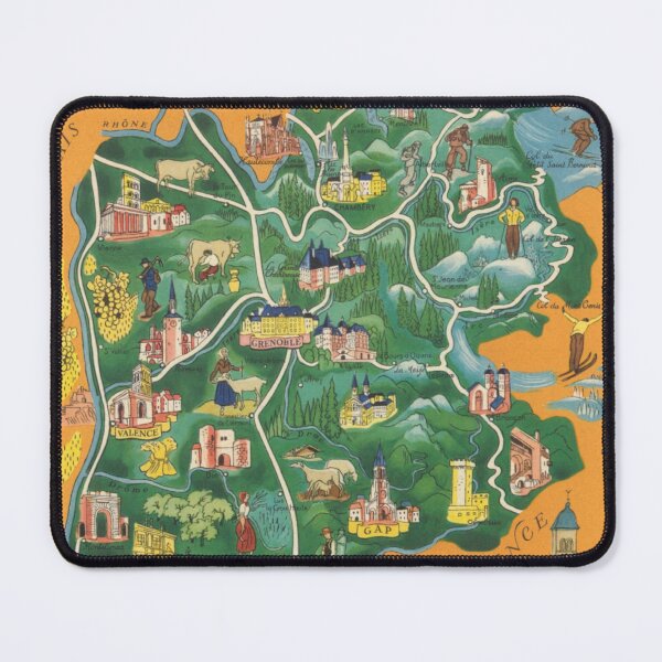 Item preview, Haute Savoie Vintage Illustrated Map Travel Poster designed and sold by cutesy.