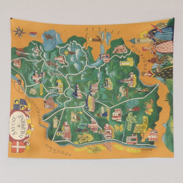 Item preview, Haute Savoie Vintage Illustrated Map Travel Poster designed and sold by cutesy.
