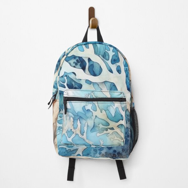 Item preview, Coral Symphony Watercolor in Orange and turquoise Blue II designed and sold by Bebichic.