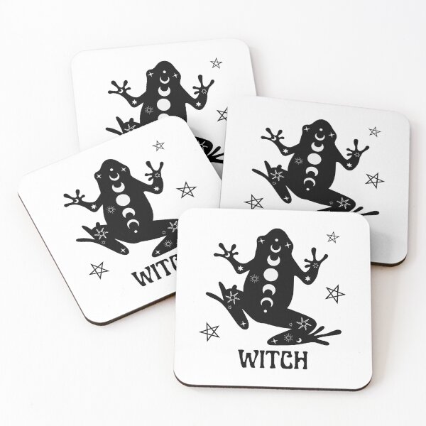 Item preview, Black Celestial Frog Witch designed and sold by WrenCemetery.