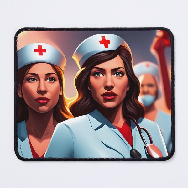 Item preview, Protesting nurses designed and sold by Colin Bentham.