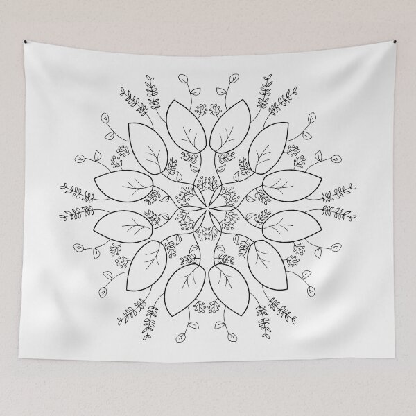 Item preview, Circular pattern in form of mandala with flower for decoration. Decorative ornament in ethnic oriental style. Outline doodle hand draw vector illustration. designed and sold by Minimalist Quotes and Sayings.