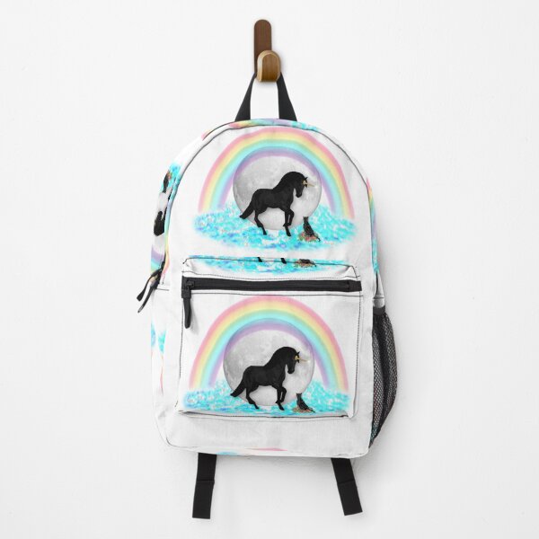 Item preview, Black Unicorn and a Cat with a Rainbow and the Moon designed and sold by KC Morcom.