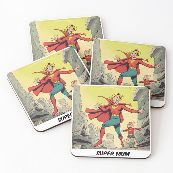 Item preview, super mum illustration designed and sold by Sticker-by-Mia.