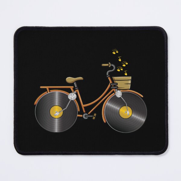 Item preview, Old bike with vintage vinyl record player  designed and sold by Donutlovers.