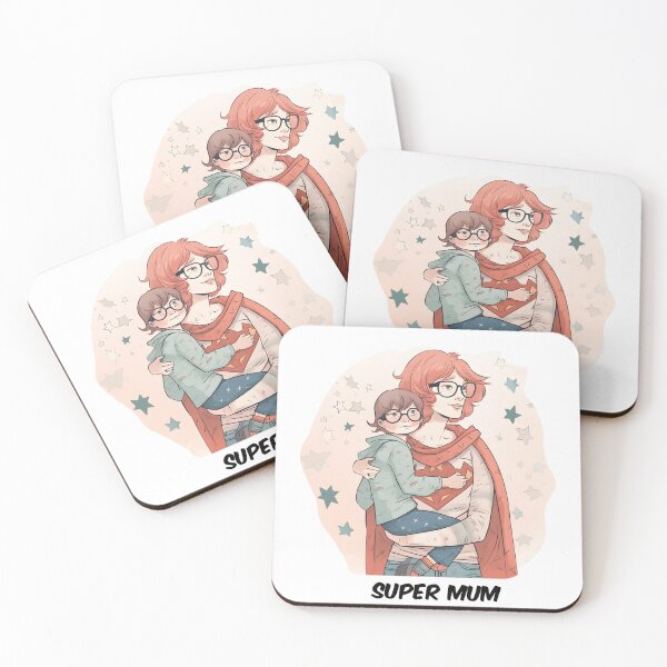 Item preview, Celebrate super mum illustration designed and sold by Sticker-by-Mia.