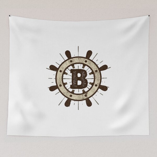 Item preview, Monogram B Vintage Ship Wheel  designed and sold by simplymonogram.
