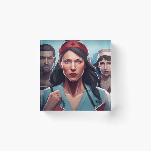 Item preview, Protesting nurses designed and sold by Colin Bentham.