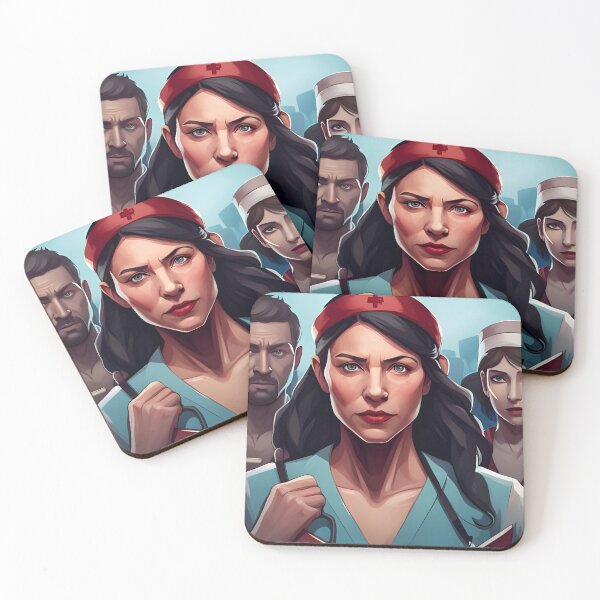 Item preview, Protesting nurses designed and sold by Colin Bentham.