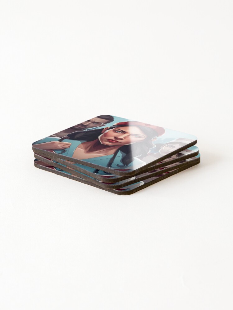 Thumbnail 4 of 5, Coasters (Set of 4), Protesting nurses designed and sold by Colin-Bentham.