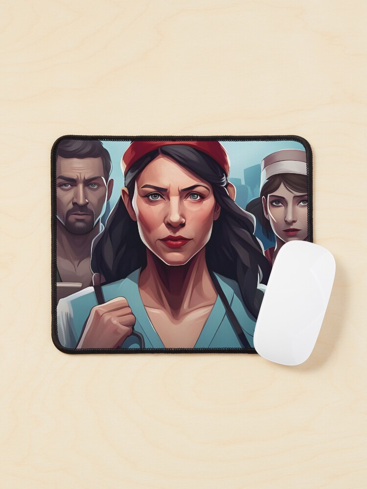 Thumbnail 1 of 5, Mouse Pad, Protesting nurses designed and sold by Colin-Bentham.