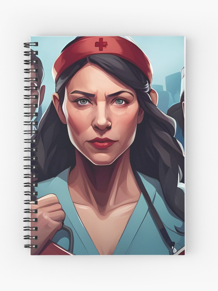 Thumbnail 1 of 3, Journal, Protesting nurses designed and sold by Colin-Bentham.