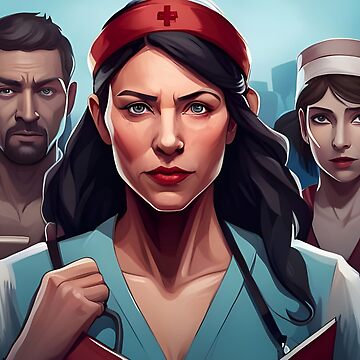 Artwork thumbnail, Protesting nurses by Colin Bentham