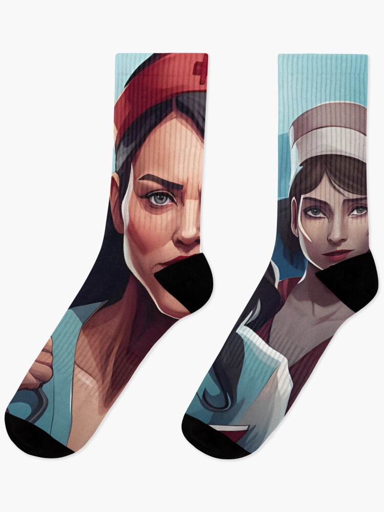 Thumbnail 1 of 5, Socks, Protesting nurses designed and sold by Colin-Bentham.