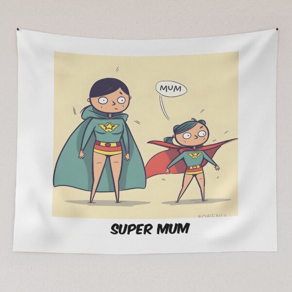 Item preview, super mom art designed and sold by Sticker-by-Mia.