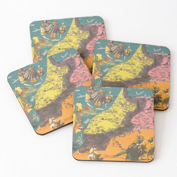 Item preview, Vintage Morocco Map Vintage Pictorial Map of Morocco Travel Art designed and sold by cutesy.