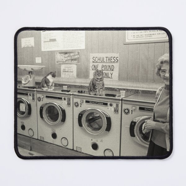 Item preview, Lady & Cats in Launderette designed and sold by Flo Smith.