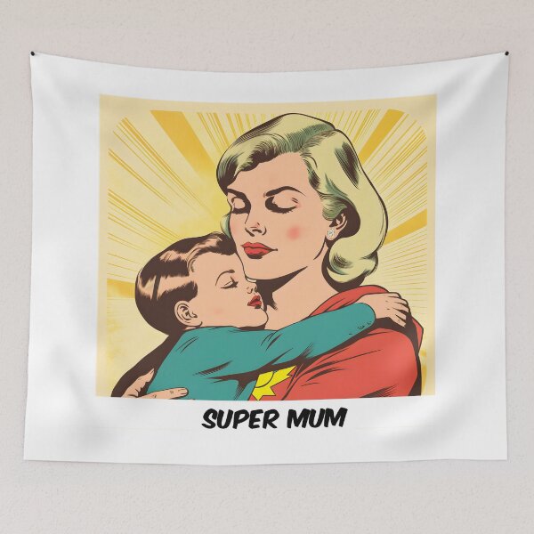 Item preview, Classic Retro mum's superhero status comic designed and sold by Sticker-by-Mia.