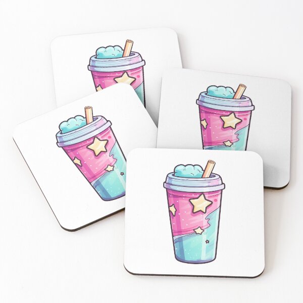 Item preview, Cute Drawn Galaxy Milkshake with Stars designed and sold by CozyKawaiiArt.