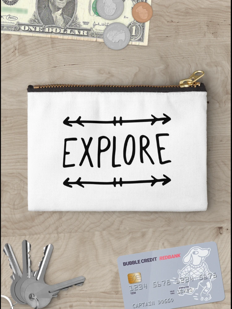 Thumbnail 3 of 4, Zipper Pouch, Explore Lettering designed and sold by Halcart.