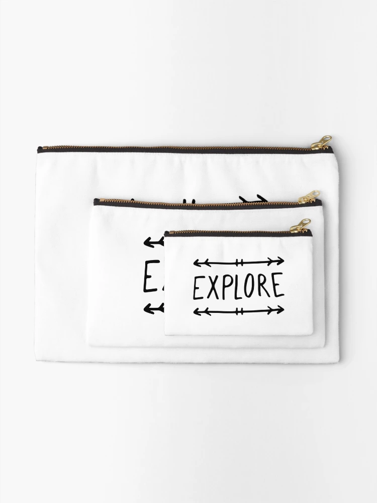 Thumbnail 2 of 4, Zipper Pouch, Explore Lettering designed and sold by Halcart.