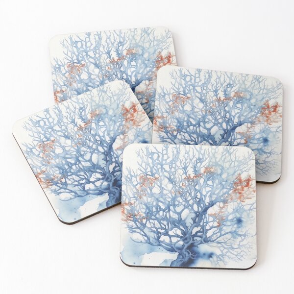 Item preview, Coral Symphony Watercolor in Blue III designed and sold by Bebichic.