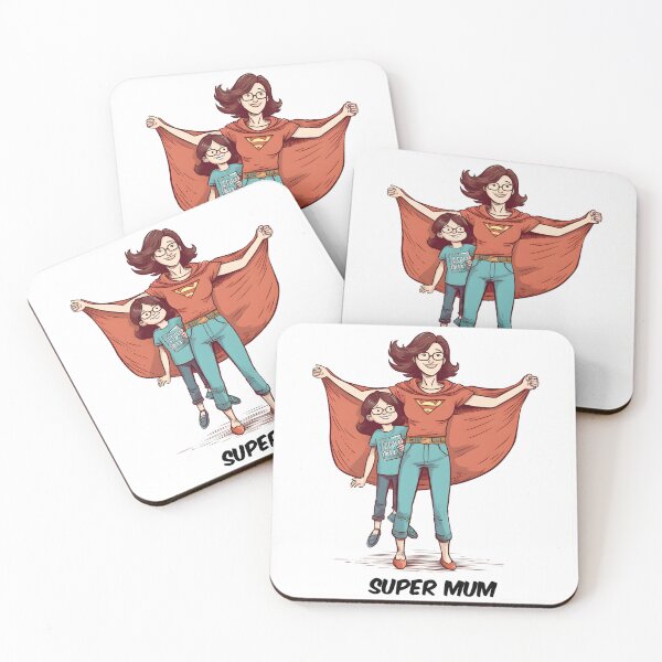 Item preview, Super mum illustration designed and sold by Sticker-by-Mia.