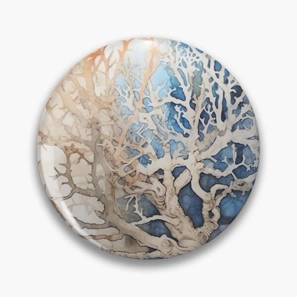Item preview, Coral Symphony Calming Watercolor in Light Orange and Blue designed and sold by Bebichic.