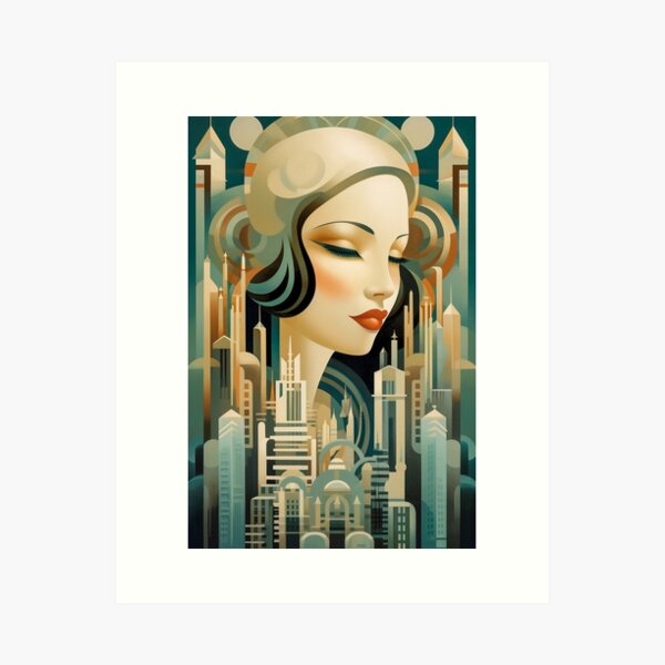 Item preview, Art Deco Woman Of The City 3 designed and sold by Gypsykiss.