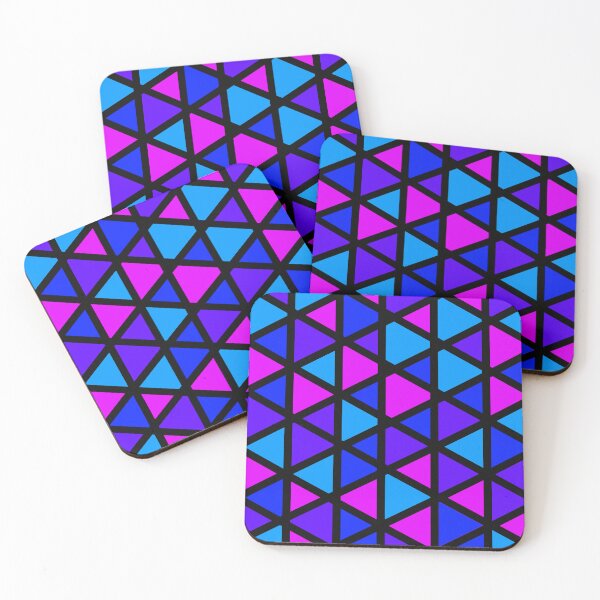 Item preview, Geometric purple blue pink triangles designed and sold by awsomepatterns.