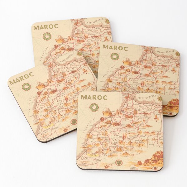 Item preview, Vintage Morocco Map Vintage Map of Morocco Travel Art designed and sold by cutesy.