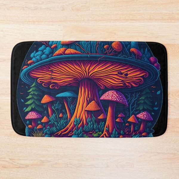 Item preview, Mushroom UV reactive tees designed and sold by ZenStickConcept.