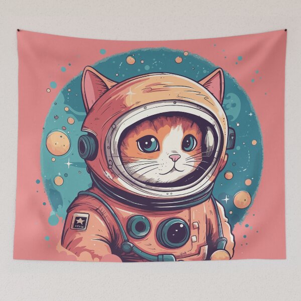 Item preview, Cosmic Kitty Astronaut - Adorable Space Cat Adventure Design designed and sold by SweetWhiskers.