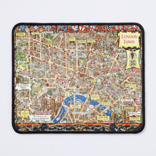Item preview, Old Pictorial Map of London Map 1948 Vintage Map of London Vintage designed and sold by cutesy.