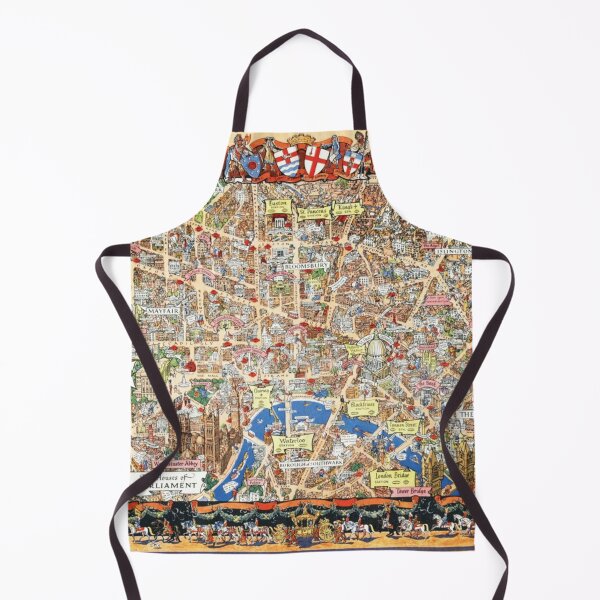 Item preview, Old Pictorial Map of London Map 1948 Vintage Map of London Vintage designed and sold by cutesy.