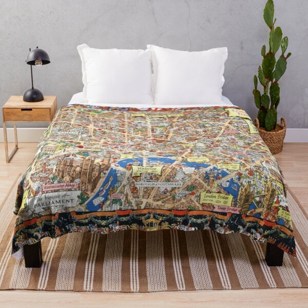 Item preview, Old Pictorial Map of London Map 1948 Vintage Map of London Vintage designed and sold by cutesy.