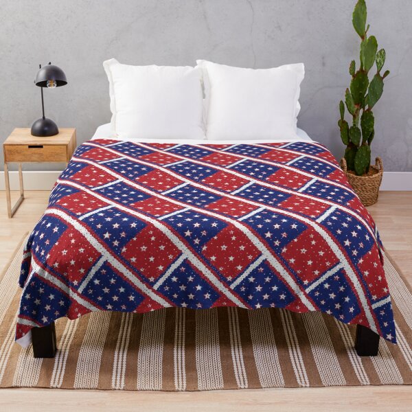 Item preview, 4th of July USA Diagonal Star with White Stripes Pattern designed and sold by Aaron2610.