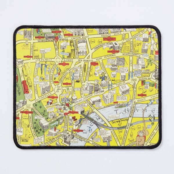 Item preview, Antique Pictorial map of London in 1930 designed and sold by cutesy.