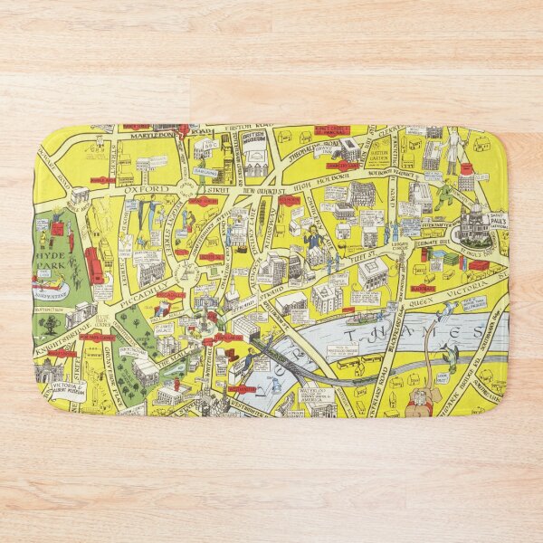 Item preview, Antique Pictorial map of London in 1930 designed and sold by cutesy.