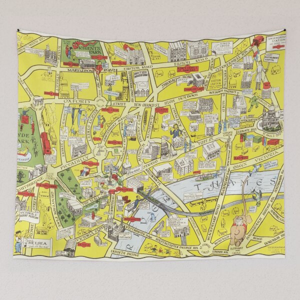 Item preview, Antique Pictorial map of London in 1930 designed and sold by cutesy.