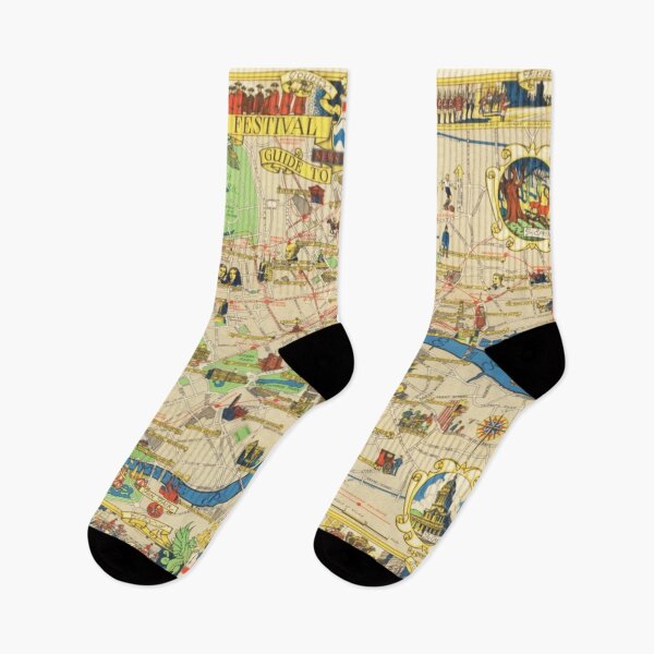 Item preview, Old London Historical Vintage Pictorial Map of London 1951 designed and sold by cutesy.