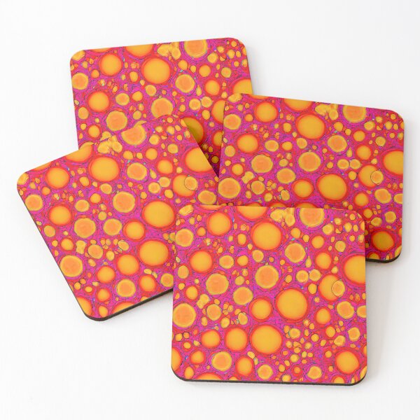 Item preview, #F388: Neon Orange And Red With Pink Accent Fizzy Dots Pattern designed and sold by FarStarL33.