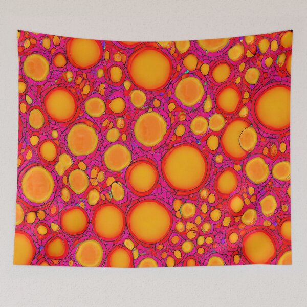 Item preview, #F388: Neon Orange And Red With Pink Accent Fizzy Dots Pattern designed and sold by FarStarL33.