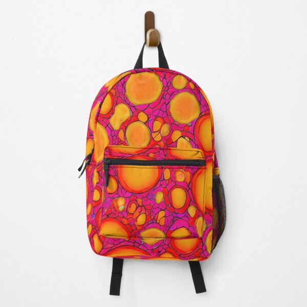 Item preview, #F388: Neon Orange And Red With Pink Accent Fizzy Dots Pattern designed and sold by FarStarL33.