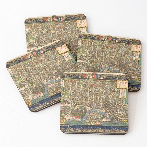 Item preview, Old Pictorial Map of London Birdseye View London 1938 Vintage designed and sold by cutesy.